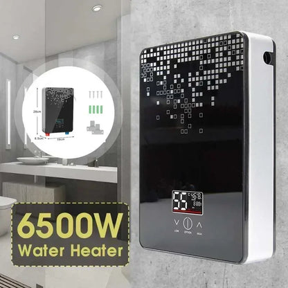 Tankless Electric Hot Water Heater – Instant Bathroom Shower Boiler with Thermostat, 110V/220V, Safe & Smart Automatic Control