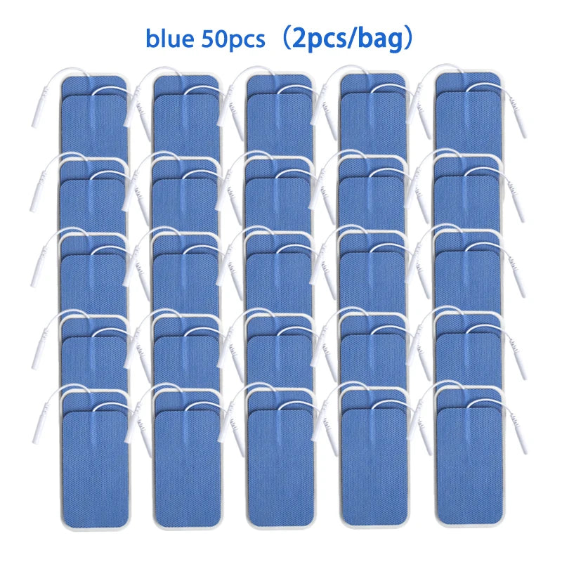 5×9cm Non-Woven Electrode Pads – 2mm Plug for TENS Muscle Stimulator & Acupuncture Machine, Gel Patch Accessories