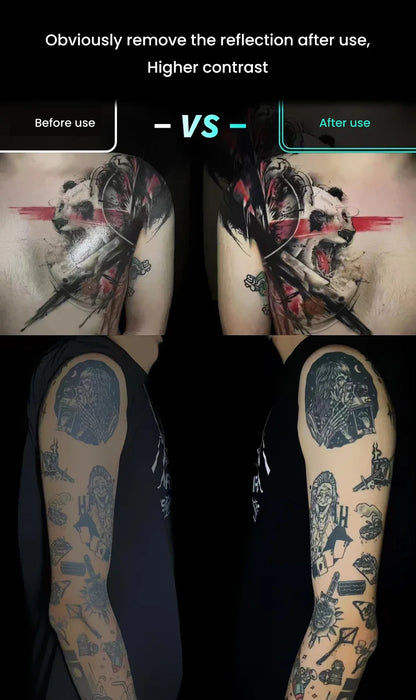 120 LED Tattoo Fill Light with 52mm CPL — Circular Polarizing Filter for Cellphone Lens, Compatible with Any Phone
