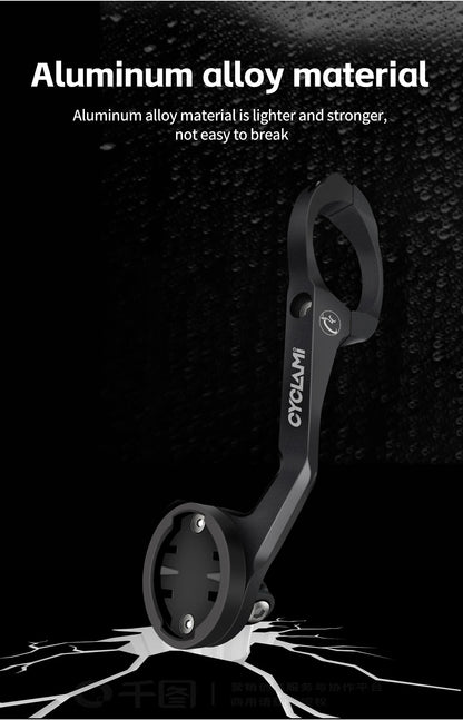 CYCLAMI S5 Aluminum Alloy Double-Sided Bike Computer Mount — MTB Road GPS Headlight Holder for GARMIN, XOSS, IGPSPORT, Coospo