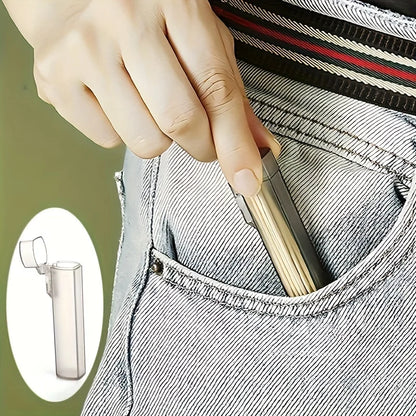 Portable Toothpick & Floss Holder – Compact Transparent Storage Box for Home, Travel, Restaurant & Camping