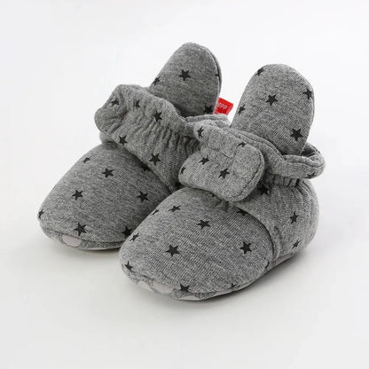 Meckior Baby Socks Shoes – Star Toddler First Walkers Booties, Soft Cotton Anti-Slip Shoes for Boys and Girls