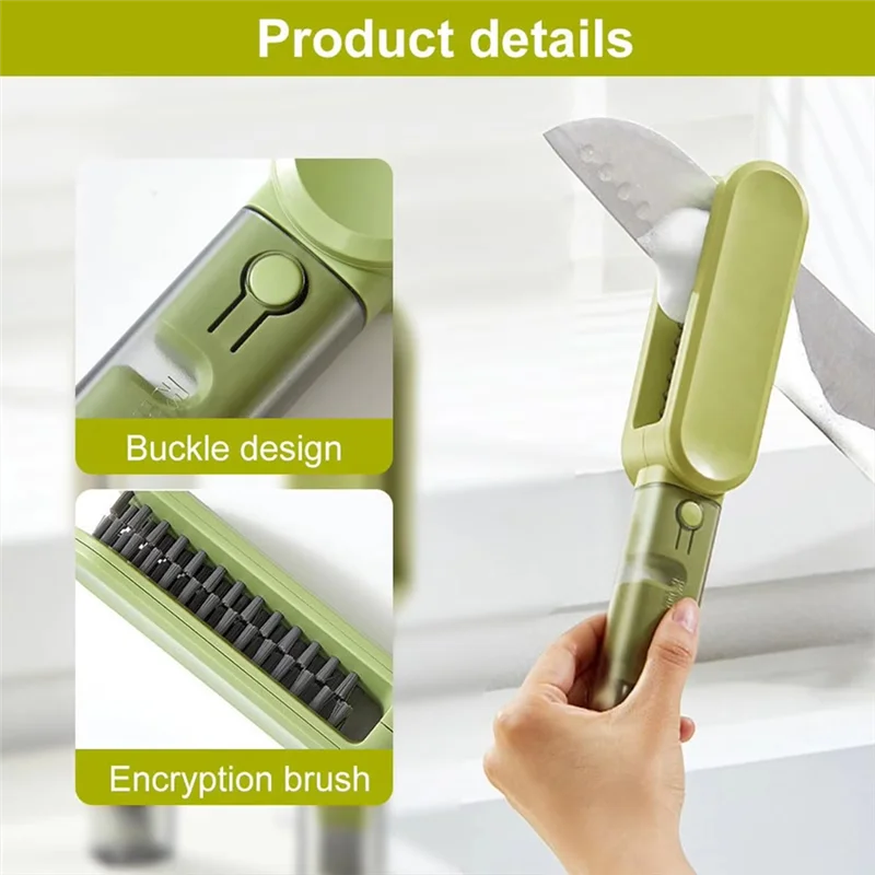 P4 Tableware Cleaning Brush – Strong Decontamination Scrubber in Green for Dishes & Utensils