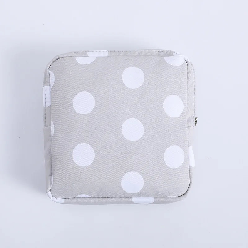 Cute Cartoon Girl Cosmetic Bag – Mini Travel Makeup Organizer for Lipstick, Sanitary Pads & Toiletries