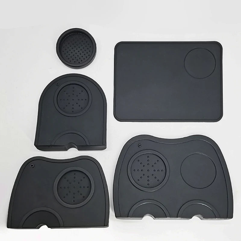 High Quality Silicone Espresso Tamper Mat – Slip-Resistant Rubber Corner Pad (No Tamper Included)