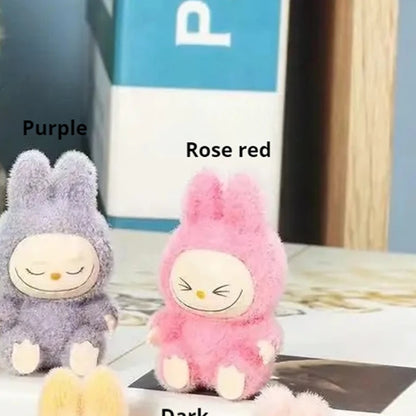 Labubu Mini Plush Toy 4.3cm – Sitting Posture Handmade Cartoon DIY Desktop Ornament Mystery Box Gift