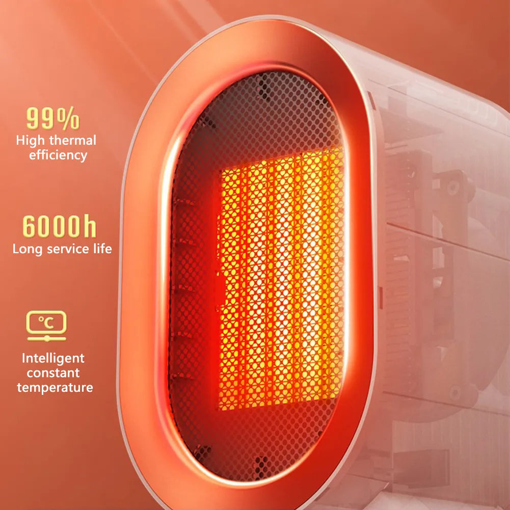 Winter Warmth On-The-Go: Portable 1200W Electric Heater with Remote – Your Mini Household Radiator for Cozy Desktop Heating!