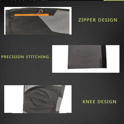 Men’s Elastic Hiking Pants – Quick-Dry, Windproof, Waterproof, Breathable Outdoor Trekking & Climbing Pants