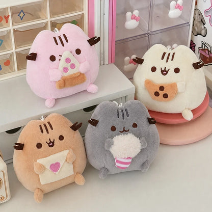 Pusheen Cat Bag Charm - Cute Kawaii Kitten Backpack Pendant, Couple Keychain Accessory, Birthday and Christmas Gift