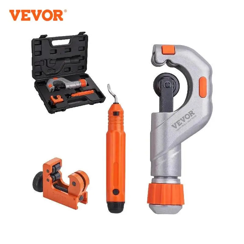VEVOR 3PCS Heavy Duty Tubing Cutter Set – Mini Pipe Cutter & Deburring Tool for Copper, Aluminum, Steel & Plastic Pipes