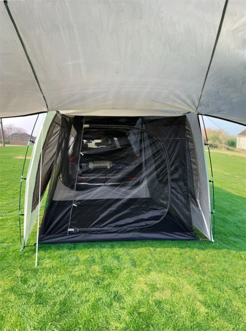 Lohascamping Car Box Docking Tent – Portable Waterproof SUV Tail Tent for 3-4 People, Large Dome Sunshade Tunnel Style Tent