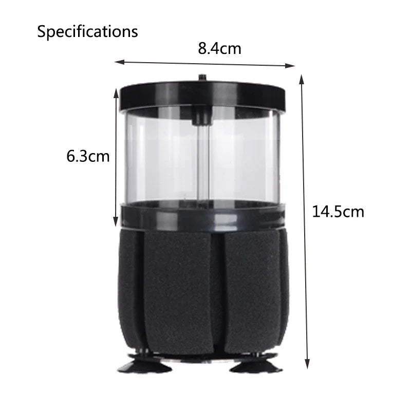 Black Aquarium Sponge Filter – Biochemical Bio Filter for Fish Tank Air Pump Skimmer, Aquarium Filtration System Filtro Aquario