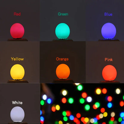 G45 E27 LED Light Bulbs 2-Pack - Colorful 220V Lamps for Christmas, Weddings & Indoor Party Lighting