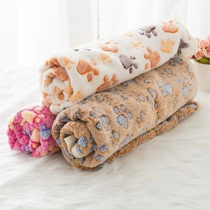 Cute Fleece Pet Bed Mat Cover - Soft Warm Blanket Towel for Small Medium Large Dogs & Cats