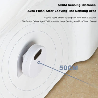 Smart Home Kit: Automatic Toilet Flush Button with External Infrared Flush Sensor | Induction Toilet Flusher