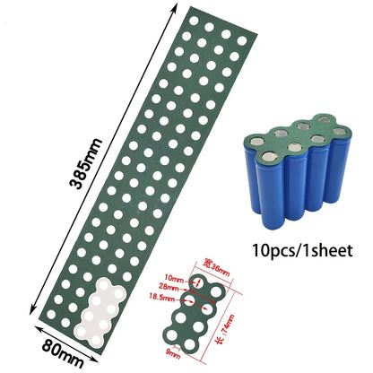 2-6P Hollow & Solid 18650 Li-ion Battery Insulating Gaskets – Positive Pole Protective Stickers with Highland Barley Paper Design