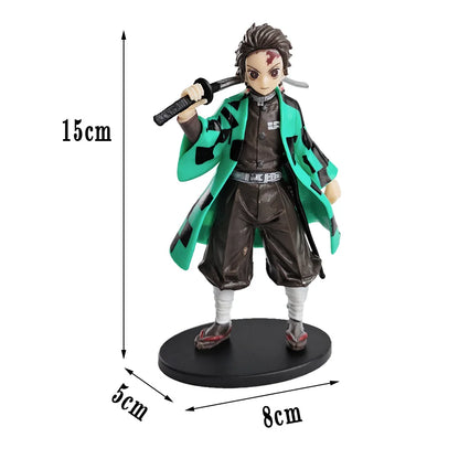 Demon Slayer Kimetsu No Yaiba Action Figures – Tanjirou, Zenitsu & Nezuko PVC Model Toys