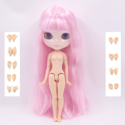 ICY DBS Blythe Doll 1/6 Joint Body 30cm BJD – Shiny Face with Extra Hands, DIY Fashion Doll Gift