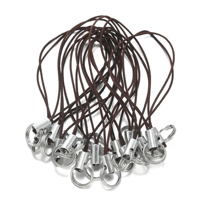 20/50pcs Polyester Lanyard Cord - Double Jump Ring Rope for Keychains, Phone Straps, DIY Crafts & Jewelry Making