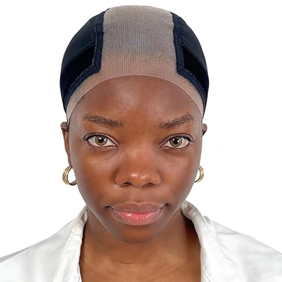 Lace Wig Cap with Grip Band - 4x5 Wider Transparent Lace Cap for Secure Lace Front Wig Fit