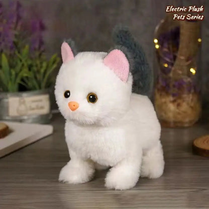 Simulated Robot Kitten Plush Toy - Interactive Walking & Wagging Electric Pet for Kids