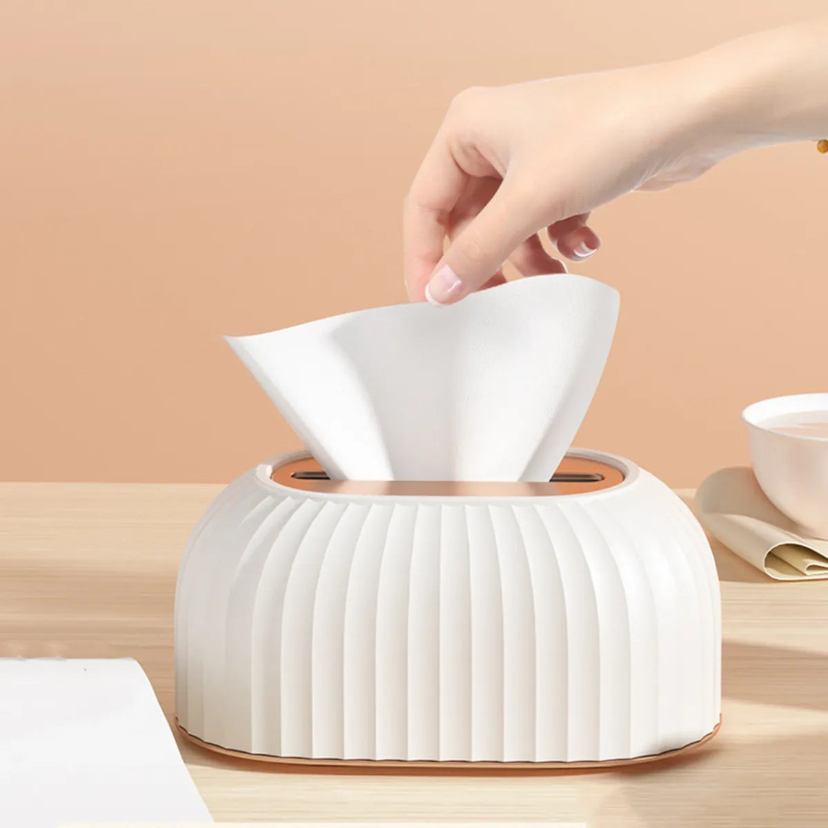 Elegant Nordic Style Tissue Dispenser with Remote Control Storage for Living Room Dining Rooms