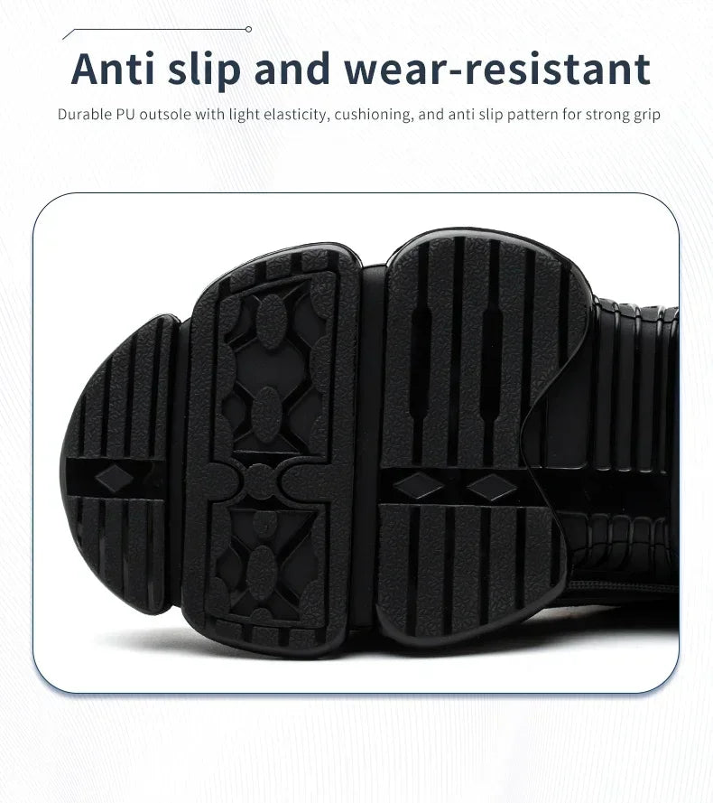 Rotating Button Safety Shoes for Men – Anti-Smash, Anti-Puncture Work & Security Protective Boots, Fashion Sport Design