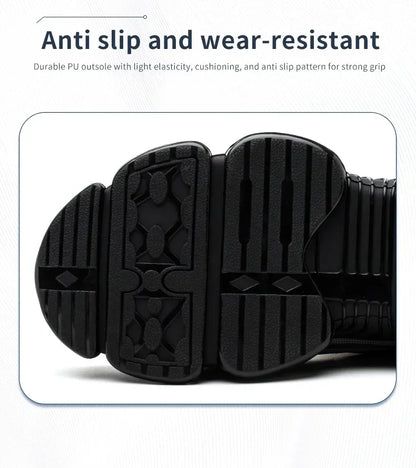 Rotating Button Safety Shoes for Men – Anti-Smash, Anti-Puncture Work & Security Protective Boots, Fashion Sport Design