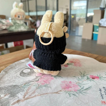 15-17cm V1 V2 Labubu Clothes Outfit — Cute Sweater & Hat Sitting Doll Accessories (No Dolls)