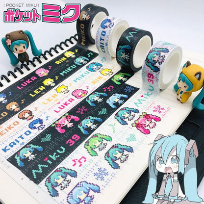 Hatsune Miku Anime Washi Tape — Waterproof Cartoon Paper Tape for Crafts, School Stationery & Gifts