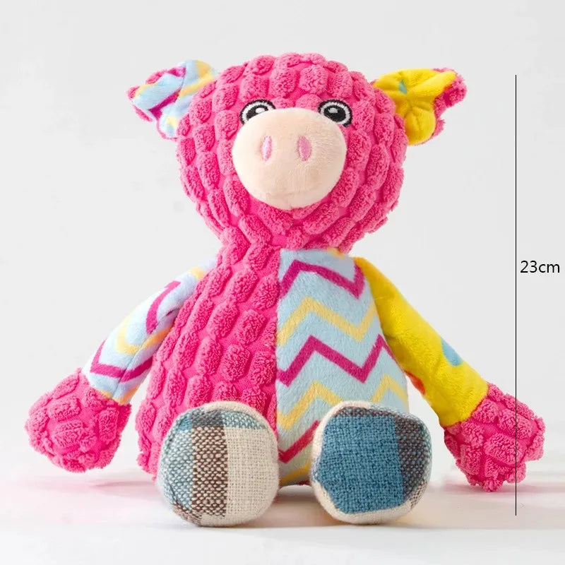 Pet Plush Puzzle Toy – Interactive Squeaky Chew Toy for Cats & Dogs, Bite-Resistant Teeth Cleaning Animal Toy, Pet Supplies