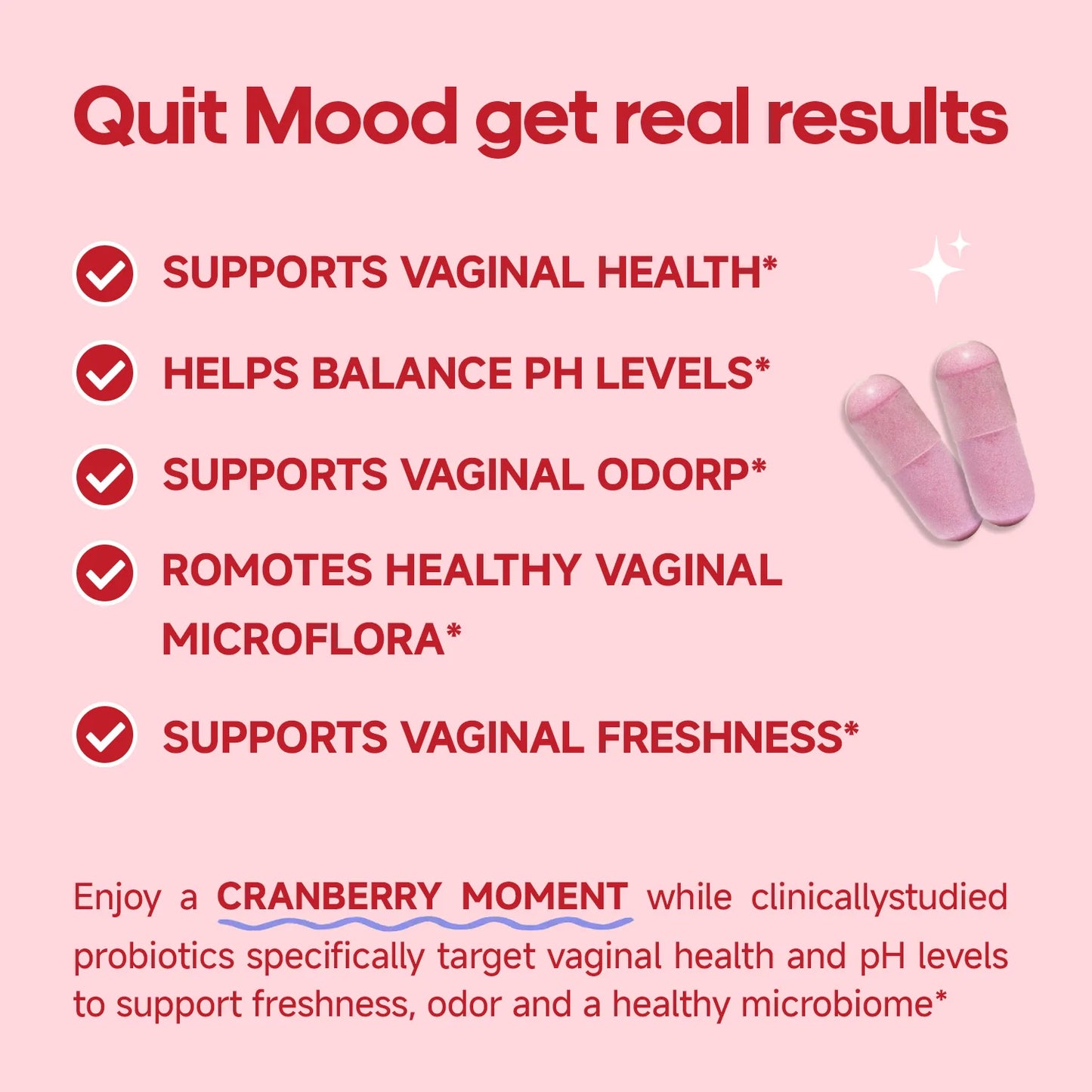 Quitmood Queen’s Women’s Daily V-Probiotics – pH Balance, Odor Control & Yeast Support