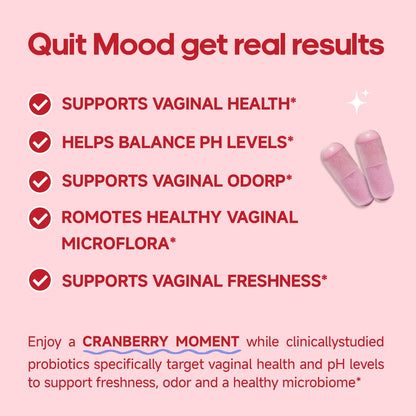 Quitmood Queen’s Women’s Daily V-Probiotics – pH Balance, Odor Control & Yeast Support