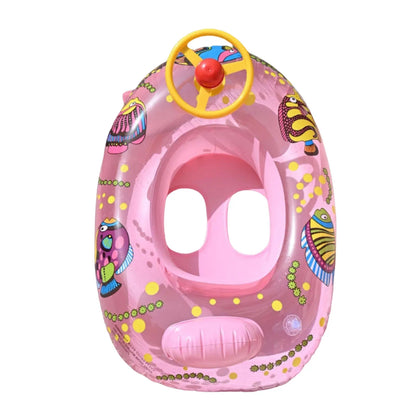 Inflatable Baby Swimming Ring – Thickened PVC Swim Float with Widened Airbag and Anti-Rollover Design for Pool and Beach Fun