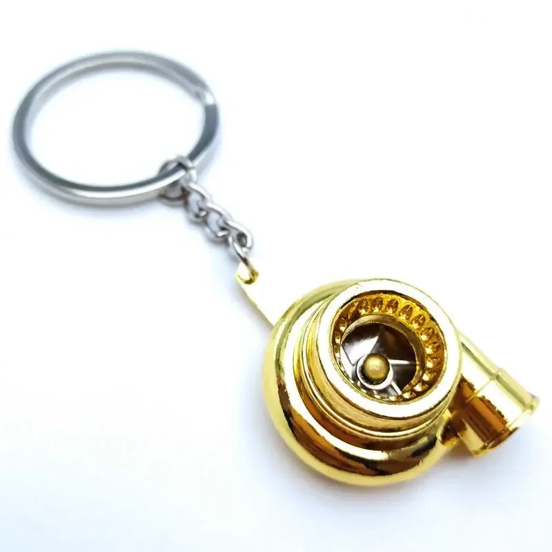 Creative Metal Car Keychain — Zinc Alloy Turbo, Gearbox & Brake Disc Pendant for Men’s Birthday or Dad Gift