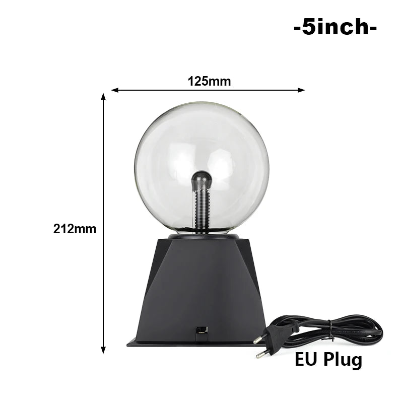 Magic Crystal Plasma Ball Lamp – LED Night Light for Kids, Bedroom & Gifts (3–8 Inch)