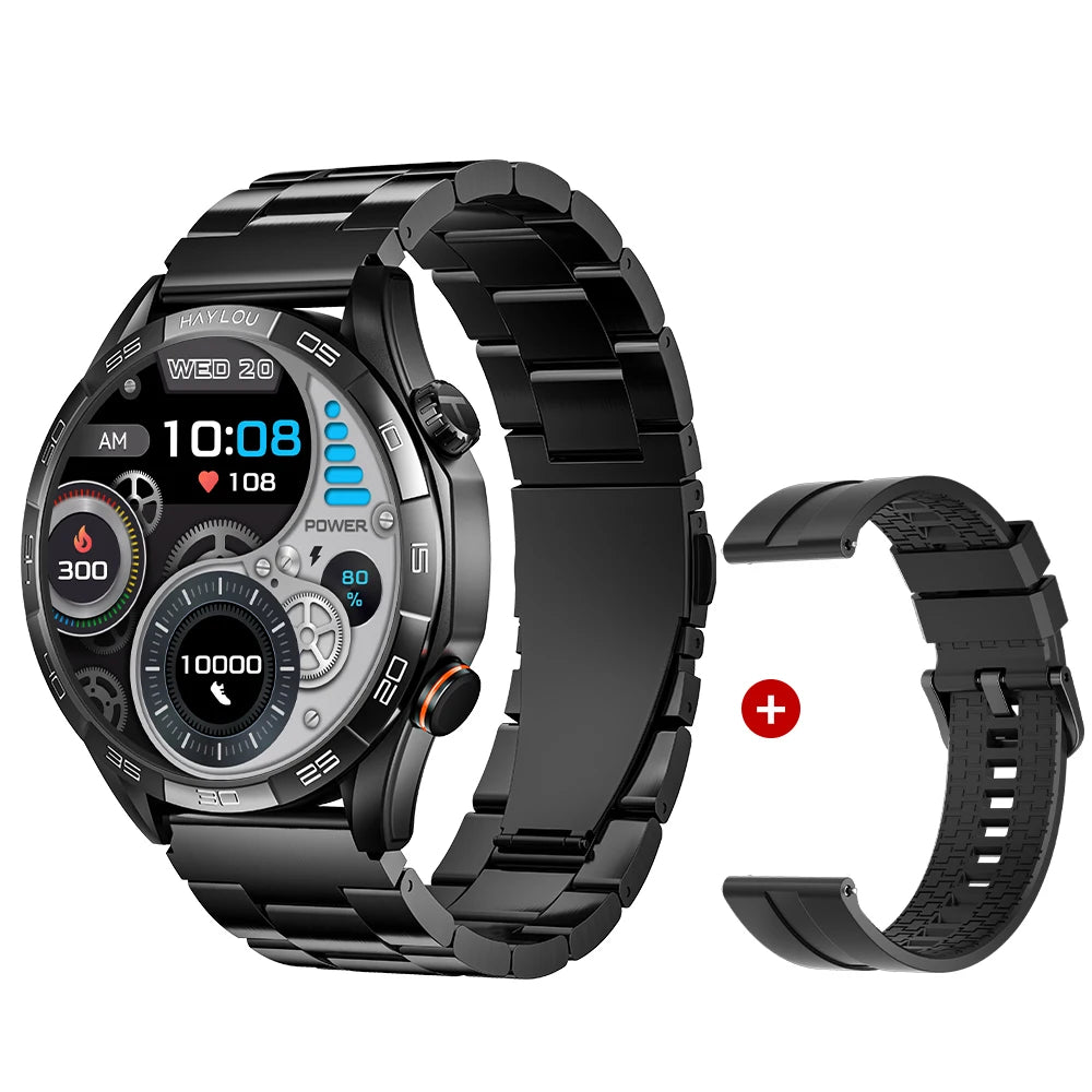 HAYLOU Solar 5 Smartwatch — 1.58" AMOLED, Voice Calling, 24H Health & Sports Tracker for Men
