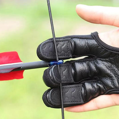 Professional Archery Sheepskin Gloves – Three-Finger Non-Slip Breathable Protective Gear