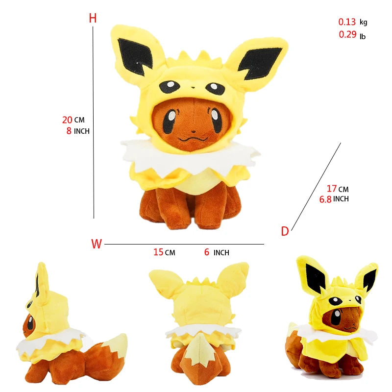 Eevee Evolution Plush Toys – Umbreon, Espeon, Jolteon & More Soft Stuffed Cartoon Collection