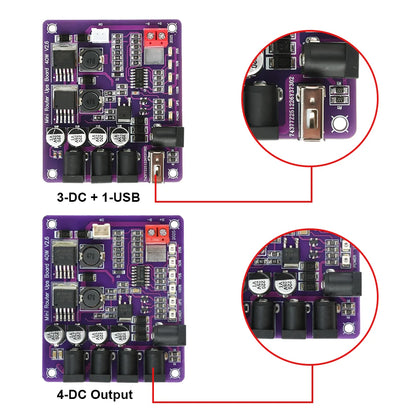 40W Mini Router UPS Board - 5V 9V 12V 4-Channel Output Battery Charging Module for Uninterruptible Power Supply