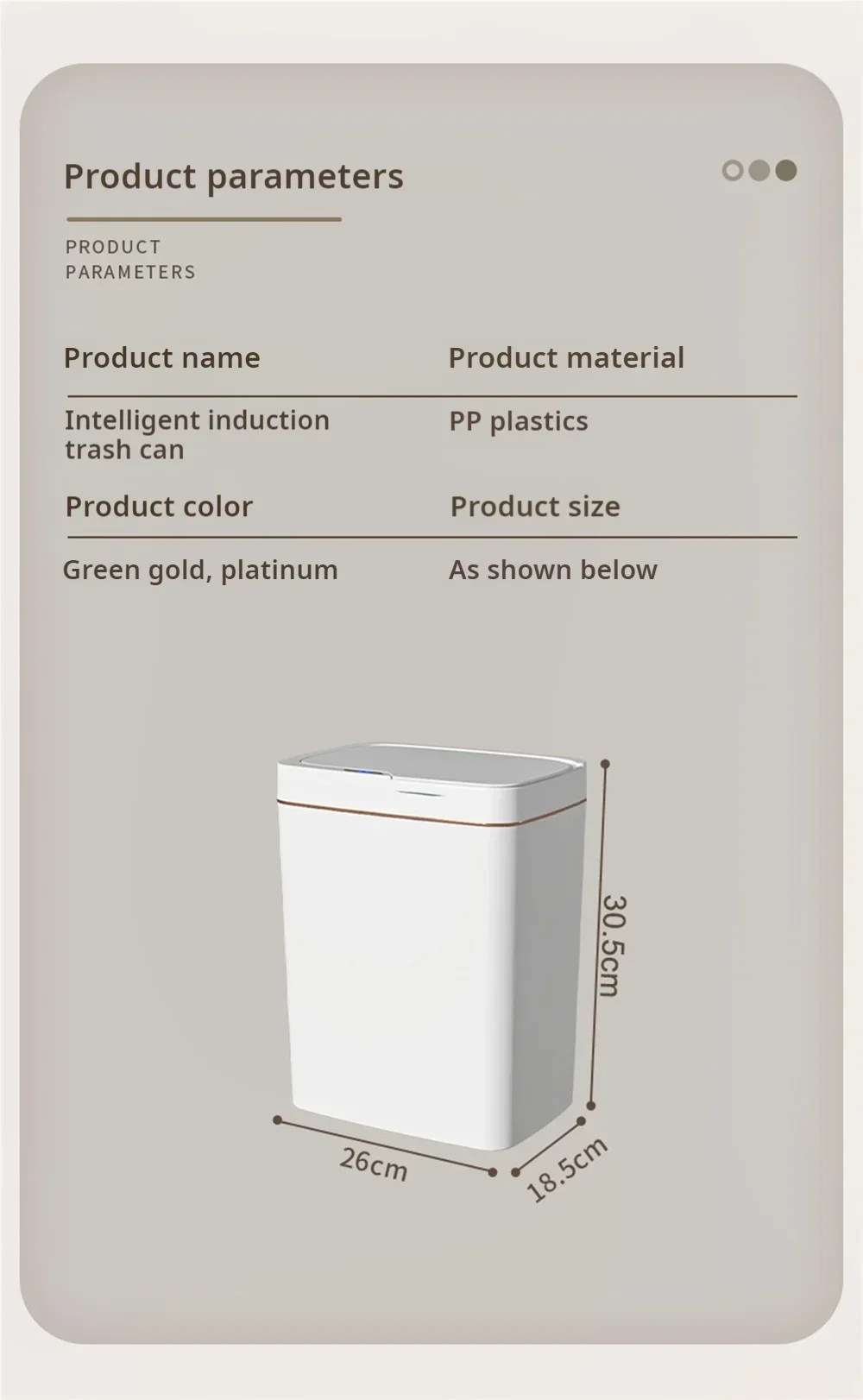 15L Touchless Smart Sensor Trash Can – Waterproof Automatic Garbage Bin for Kitchen, Bathroom & Bedroom
