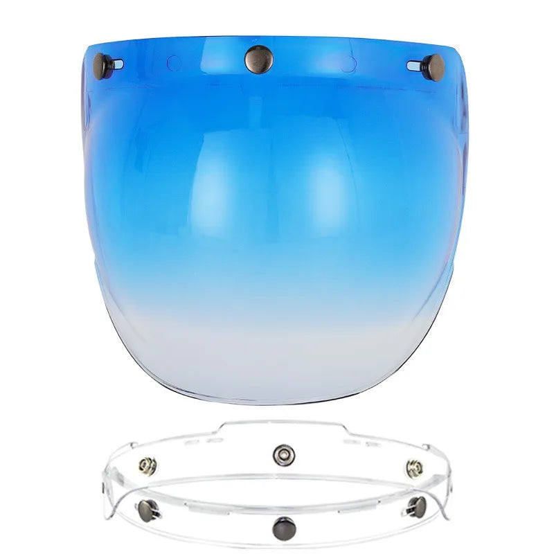 Motorcycle Helmet Bubble Visor – Anti-Fog UV Protection HD Lens for Retro Open Face Helmets