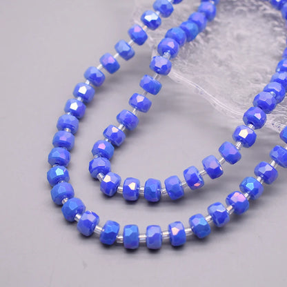 8mm Crystal Glass Beads Set - 30PCS Color Wheel Faceted Round Loose Beads for DIY Jewelry Making & Bracelets