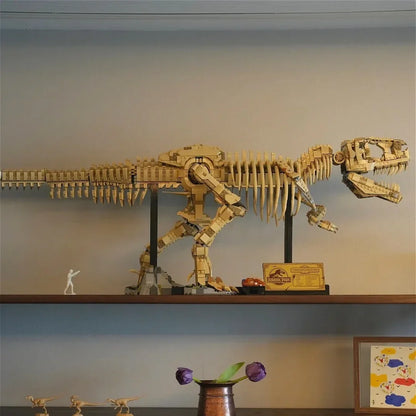 T-Rex Fossil Building Blocks Set – Tyrannosaurus Rex Dinosaur Model, Lego-Compatible Christmas Gift