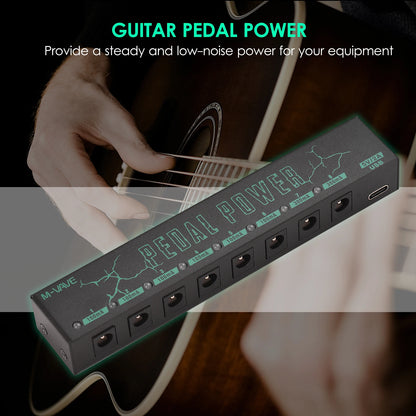 M-VAVE Pedal Power Supply – 8 Isolated DC Outputs for Guitar Pedals and Effectors