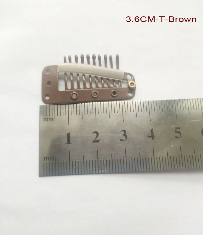 50Pcs Wig Clips Snap Clips - 2.3cm-3.6cm Black & Brown Hair Extension Weft Clips for Wig Styling & Hair Tools