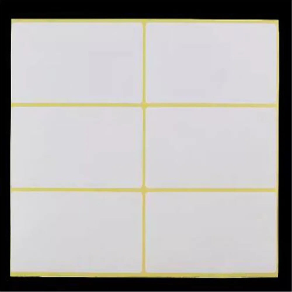 15-Sheet Blank White Adhesive Labels - Self-Stick Name Stickers for DIY Crafts, Notes, and Office Stationery