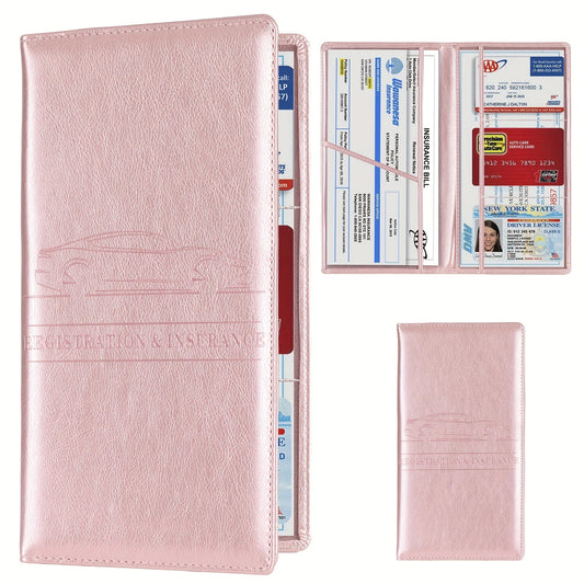 Men's Card Holder, Car Registration Vehicle License Insurance Card Holder Wallet