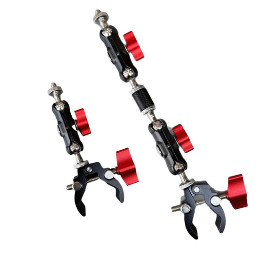 Camera Super Clamp with Double Ball Head Magic Arm – Metal Mount for DSLR, GoPro, Monitor, Light & Mic Photography Accessories