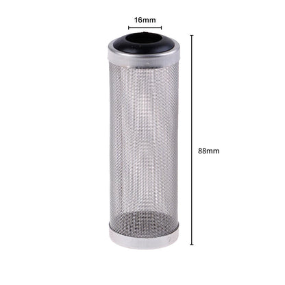 12/16mm Aquarium Inflow Inlet Filter – Stainless Steel Mesh Net Guard, Fish Tank Intake Strainer & Prefilter Cover
